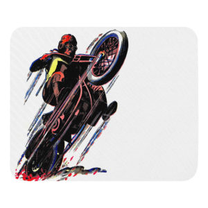 Vintage Hill Climb Race Artwork Motorcycle Mousepad 1930-40s