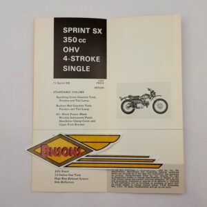 ORIGINAL HARLEY (1971 SPRINT SX) SALES PAMPHLET- KNUCKLEHEAD