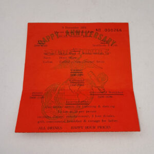 Vintage Authentic Original 1974 U.S. Marine Corps 199th Birthday Ball Ticket