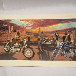 Vintage Harley 1980 FX, Sportster, New Model Induction Print