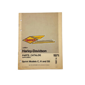 ORIG HARLEY 1961-71 SPRINT C, H, SS, PARTS CATALOG (SUPPLEMENT)- KNUCKLEHEAD