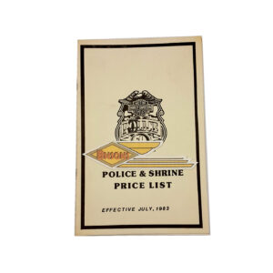 ORIGINAL HARLEY 1983 SHOVELHEAD POLICE/SHRINE (PRICE LIST) – KNUCKLEHEAD