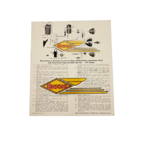 ORIGINAL HARLEY 1947 KNUCKLEHEAD POLICE WIRING DIAGRAM INSTRUCTIONS- KNUCKLEHEAD