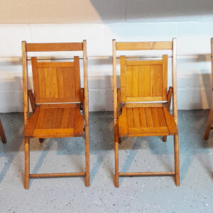 Vintage Maple Wood Lat Children’s Folding Chairs by J. P. Redington Scranton, PA