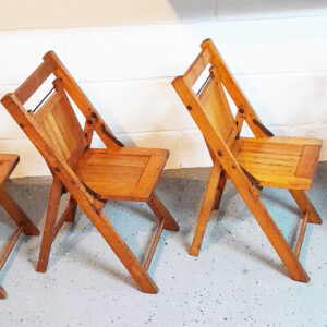 Vintage Maple Wood Lat Children’s Folding Chairs by J. P. Redington Scranton, PA