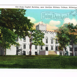 Vintage 1940’s “Old State Capital Building” Milledgeville, Ga. Linen Postcard