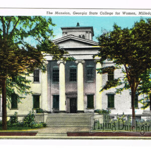 Vintage 1940’s “The Mansion” Georgia State College, Linen Postcard