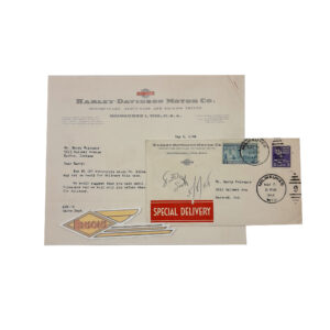 ORIGINAL HARLEY 1948 FACTORY LETTERHEAD (SPECIAL MOTORCYCLE STAMP) – KNUCKLEHEAD