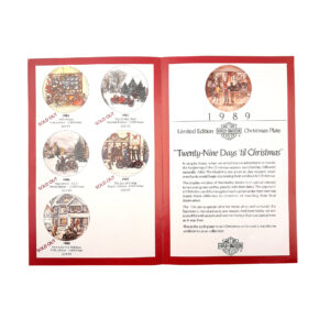 ORIGINAL HARLEY FACTORY 1989 LIMITED EDITION CHRISTMAS PLATE BROCHURE