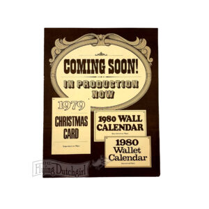 ORIGINAL HARLEY FACTORY 1979/80 CARD-CALENDER ANNOUNCEMENT BROCHURE