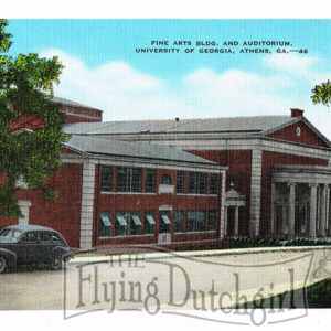 Vintage 1940’s “Fine Arts Building” U.G. Athens, Ga. Linen Postcard