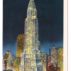 Vintage 1940’s “Chrysler Building” New York City, Linen Postcard