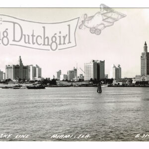 Vintage “Skyline” Miami, Florida. Real Photo Postcard