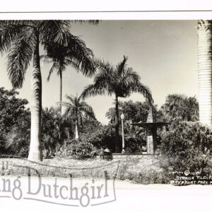 Vintage “Spanish Tile Fountain” Bayfront Park – Miami, Fla. Real Photo Postcard