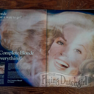 Vintage 1969 Clairol Hair Color Ad: The Complete Blonde, Full-Spread 13″x20″