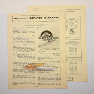 ORIGINAL HARLEY 1979 SERVICE BULLETIN (GEAR SELECTION) -SHOVELHEAD, KNUCKLEHEAD