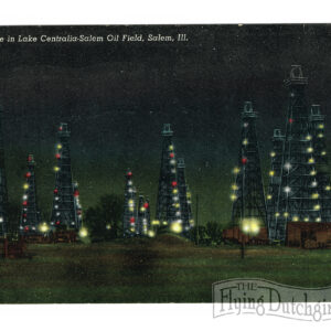 Vintage Postcard – 1947  “Lake Centralia Oil Fields”  Salem, Ill.