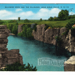 Vintage Postcard – 1944  “Balanced Rock”  Near Sioux Falls, S.D.