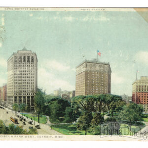 Vintage Postcard – 1917  “Grand Circus Park West”  Detroit, Mich.