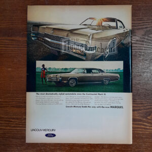 Vintage 1969 Life Magazine Ad for Lincoln Marquis – Special Edition 10″ x 13″