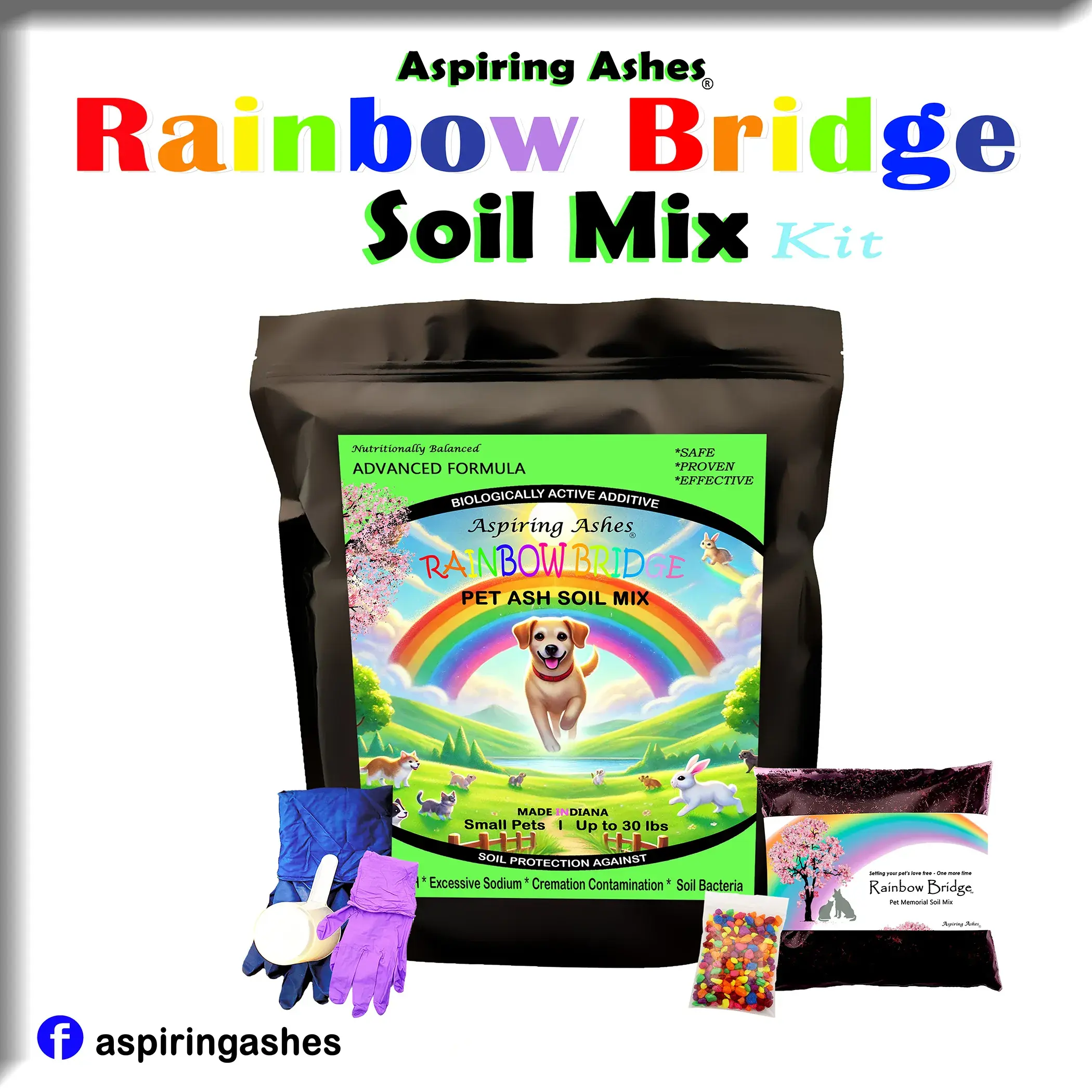 Rainbow Bridge Pet Soil Mix for Pet Ashes. Create a Pet Memorial Soil that is safe for soil ecology.