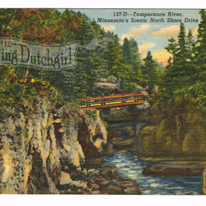 Vintage Linen Postcard – 1930’s  “Temperance River” North Shore Drive, Minn.