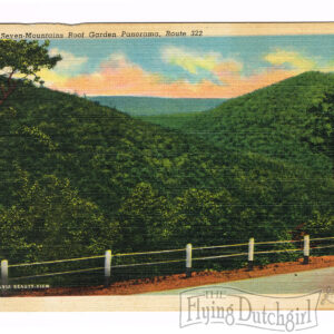 Vintage Linen Postcard – 1930’s  “Seven Mountains Route 322”  Pennsylvania