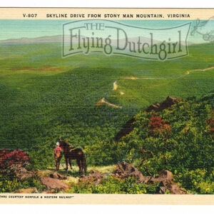 Vintage Linen Postcard – 1930’s  “Skyline Drive”  Stony Man Mountain, Va.