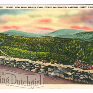 Vintage Linen Postcard – 1930’s  “Reddish Knob” George Washington Forest , Va.