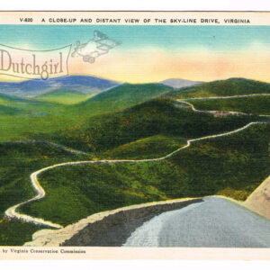 Vintage Linen Postcard – 1930’s  “View from skyline Drive”  Va.