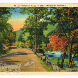 Vintage Linen Postcard – 1930’s  “Goshen Pass”  Southwestern Va.