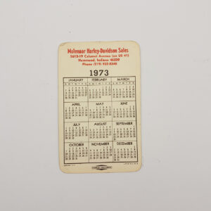 Vintage 1973 Molenaar Harley-Davidson Pocket Calendar – Motorcycle Collectible