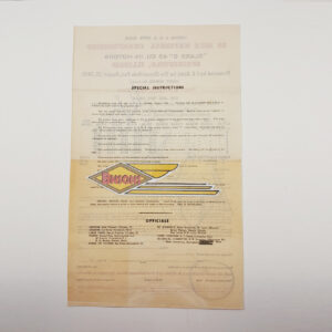 ORIGINAL HARLEY 1940 OFFICIAL ENTRY BLANK “SPRINGFIELD MILE”- WLDR, KNUCKLEHEAD