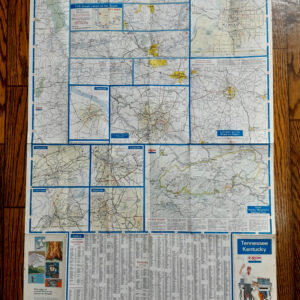 Vintage 1972 ‘ Exxon ‘ Tennessee Kentucky Road Map