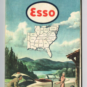 Vintage 1951 ‘Esso Gasoline’ Southeast United States Interstate Route Map