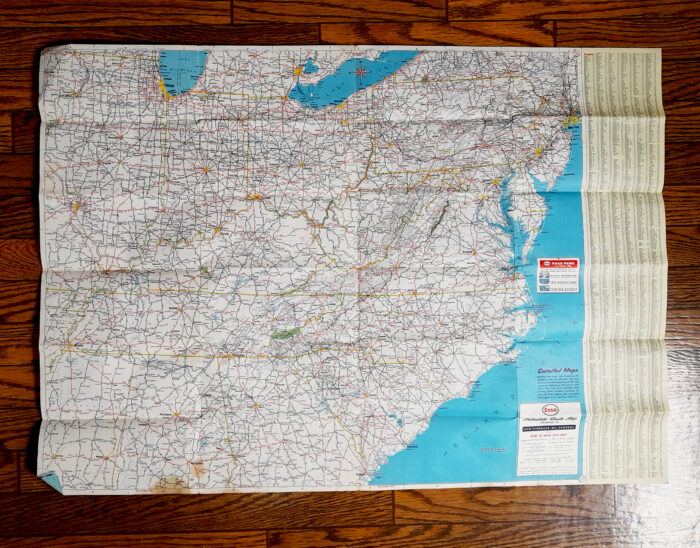 Vintage 1951 'Esso Gasoline' Southeast United States Interstate Route Map - Image 4