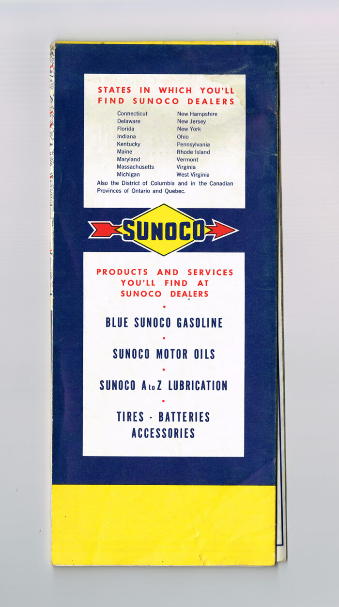 Vintage 1970 ' Sunoco Gas ' Pennsylvania Tour Map - Image 2