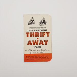 ORIGINAL HARLEY 1970’s LIGHTWEIGHT MODEL THRIFT-AWAY PLAN PASS BOOK