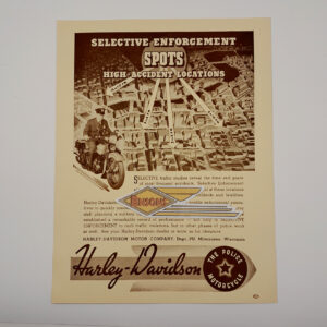 ORIG HARLEY 1938 “POLICE FLYER” (SELECTIVE ENFORCEMENT SPOTS) – UL, KNUCKLEHEAD