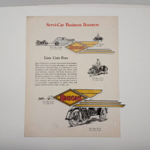 ORIGINAL HARLEY 1936 SERVI-CAR BUSINESS BOOSTER ADVERTISING PRINT – KNUCKLEHEAD