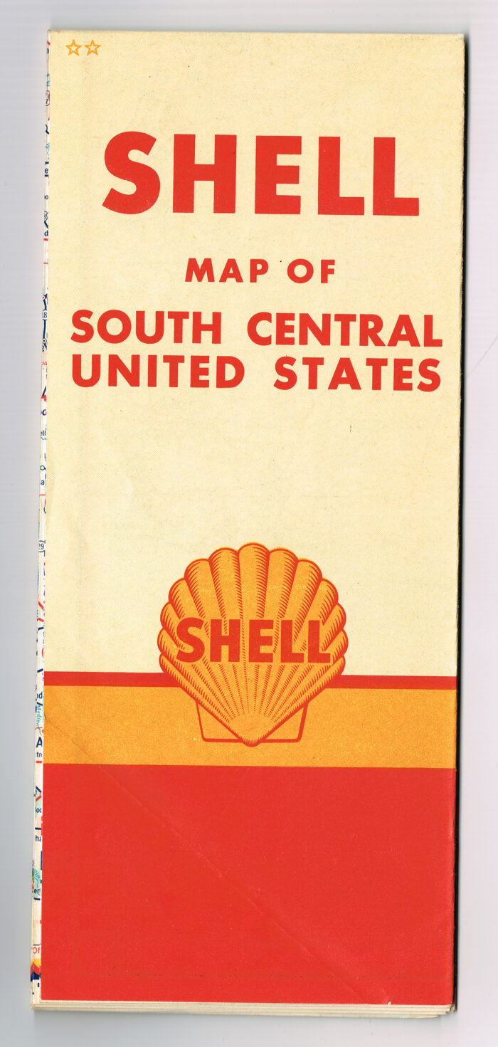 Vintage 1960 ' Shell Gasoline ' South Central United States Map - Image 4