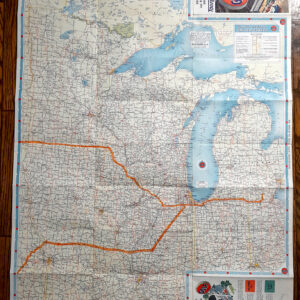 Vintage 1960s ‘ Gulf Gas ‘  North Eastern and North Central USA Tourgide Map