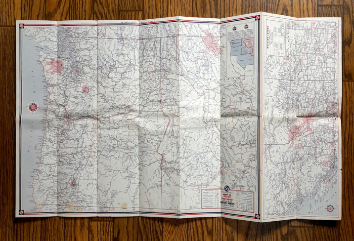 Vintage Late 1950s 'Standard Oil' Western USA Highway Road Map - Image 3