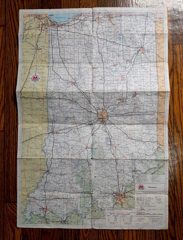 Cartridge Indianamap Vintage 1975 ‘ Marathon Gasoline ‘ Indiana Map – The Flying Dutchgirl