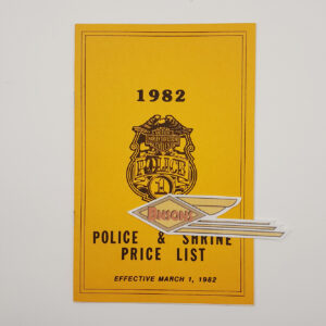 ORIGINAL HARLEY 1982 SHOVELHEAD POLICE/SHRINE (PRICE LIST) – KNUCKLEHEAD