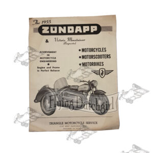 ORIGINAL 1955 ZUNDAPP, BERGMEISTER, JOEBE SCOOTRUCK SALES BROCHURE