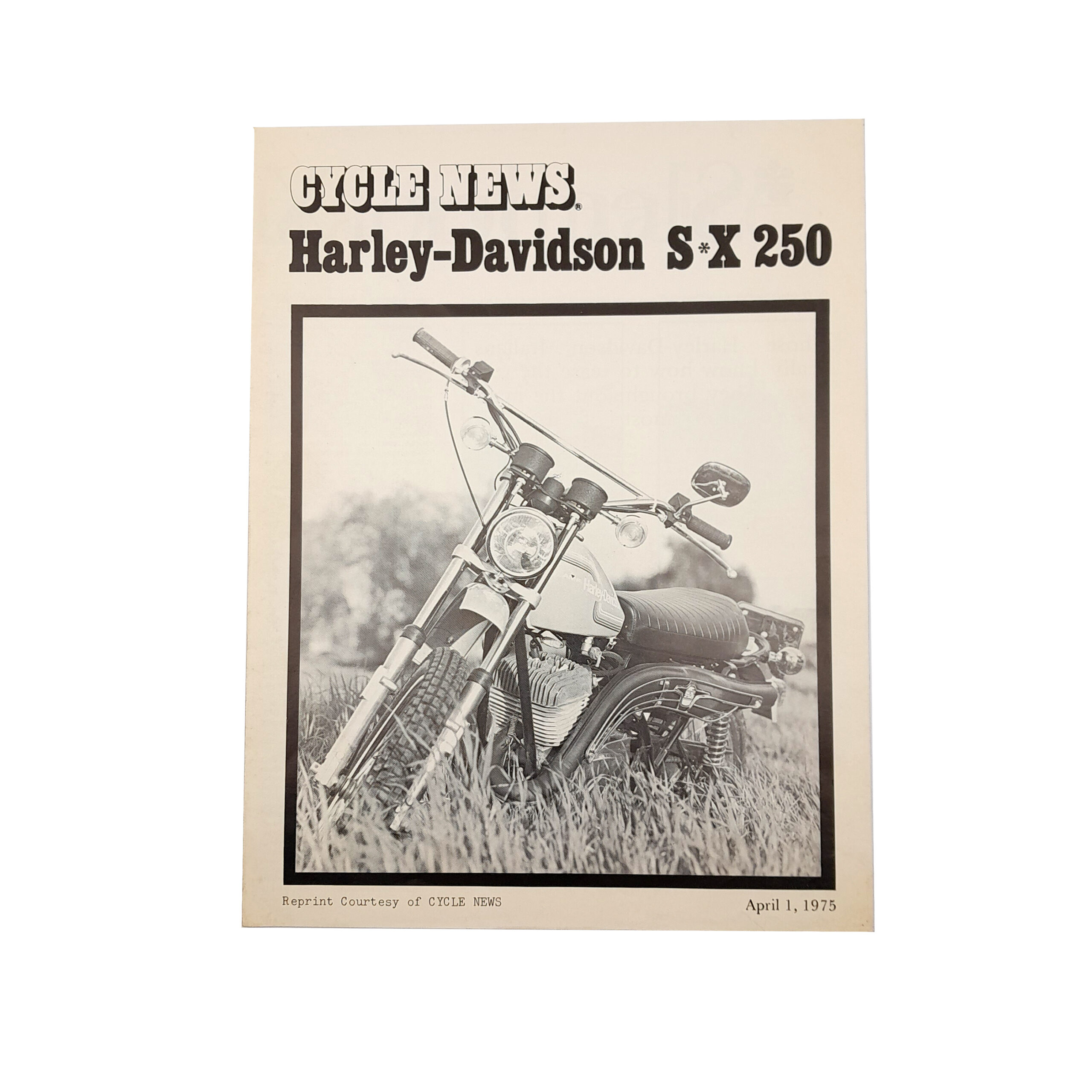 Vintage Original 1975 Harley-Davidson "SX-250" Brochure