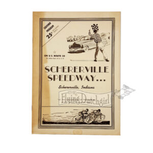 Vintage Original 1951 Schererville Speedway Souvenir Program, MOLENAAR H-D