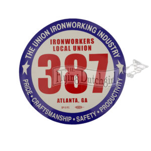 Original UNION IRONWORKERS Local 387 “Atlanta, Ga.” 10 inch Sticker