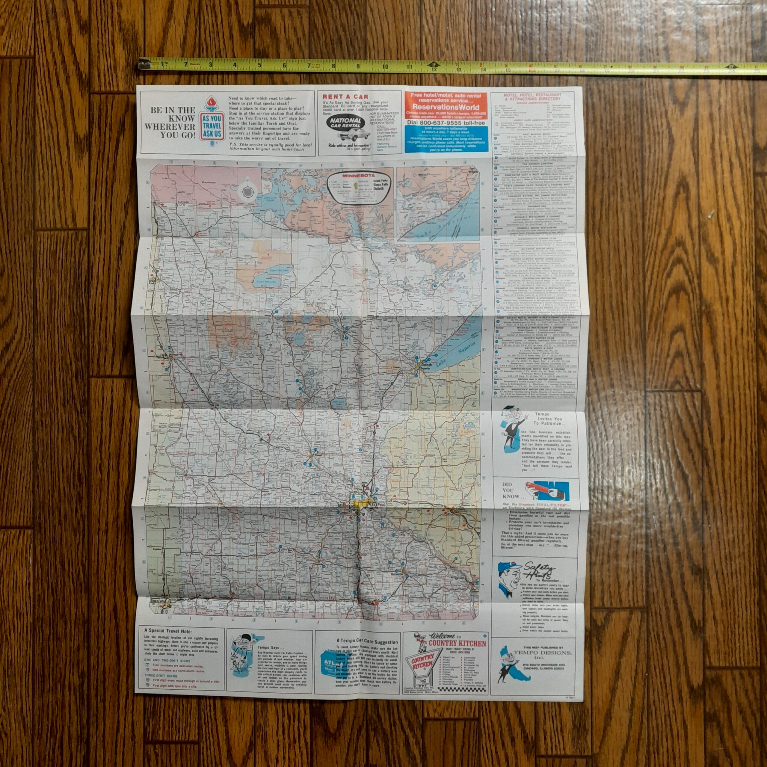 Vintage 1971 ‘Standard Oil’ Minnesota Road Map